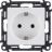 Механизм розетки 1-м СП Valena Life 16А IP2X 250В 2К+З с лиц. панелью безвинт. зажимы бел. Leg 753421