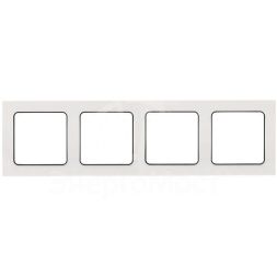 Рамка 4-м Стокгольм бел. с линией цвета черн. PROxima EKF EZM-G-305-20