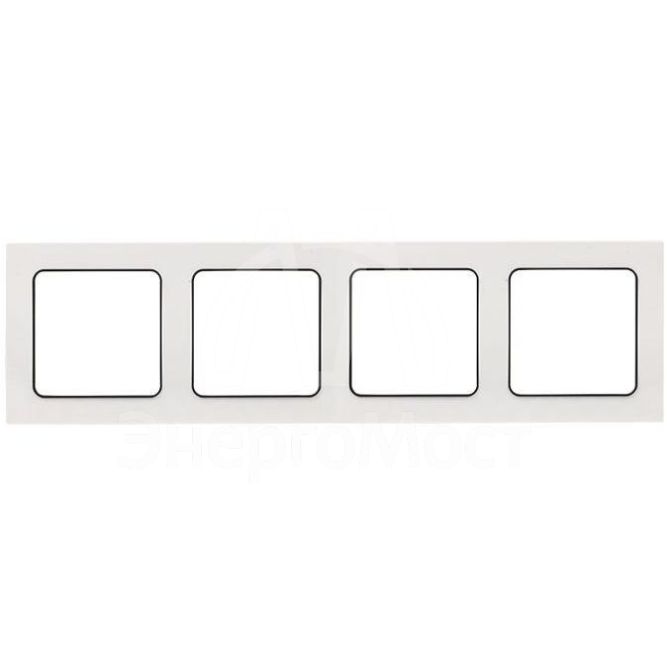 Рамка 4-м Стокгольм бел. с линией цвета черн. PROxima EKF EZM-G-305-20