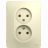 Розетка 2-м СП Glossa 16А IP20 без заземл. беж. SchE GSL000220