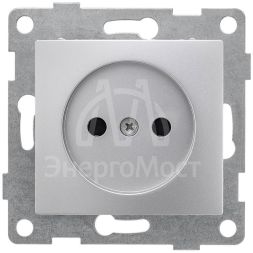Розетка 1-м СП Bravo 16А 250В без заземл. защ. шторки механизм серебр. GUSI С10Р2-004