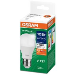 Лампа светодиодная LED G4 Value LVCLA100 12W/940 CRI95 12Вт 4000К 1200лм грушевидная матов. E27 170-250В OSRAM 4058075579002