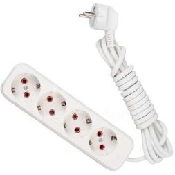 Удлинитель 4х3м с заземл. 16А IP20 LEZARD 720-0403-401