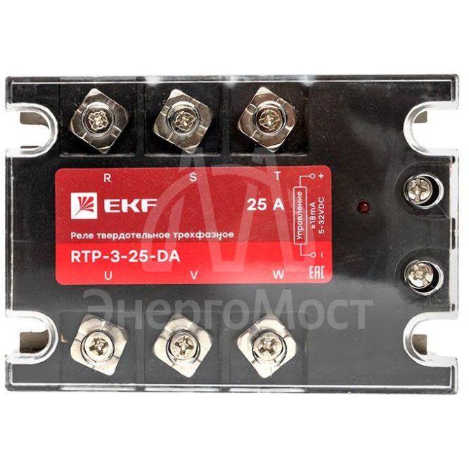 Реле твердотельное трехфазное RTP-25-DA PROxima EKF rtp-3-25-da