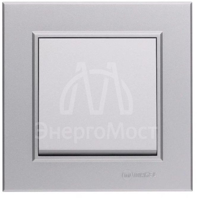 Выключатель 1-кл. СП Karea 10А IP20 сереб. Makel 56065001
