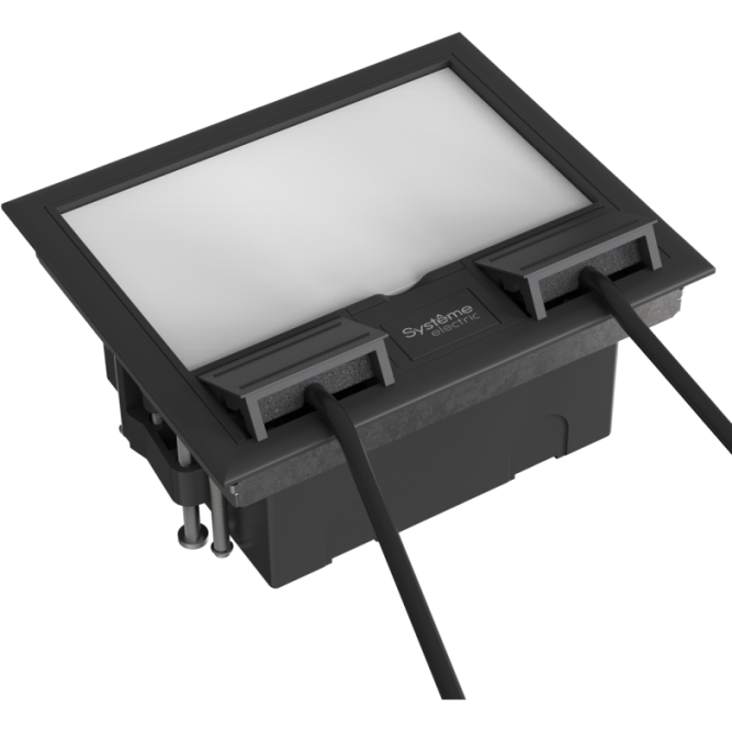 Люк MultiDesk MDK10 на 8мод. IP40 с монтажной коробкой для фальшпола SE MDK10108