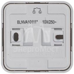 Выключатель 1-кл. ОП Blanca 10А IP20 (сх. 1) 250В с изолир. пластиной бел. SchE BLNVA101011