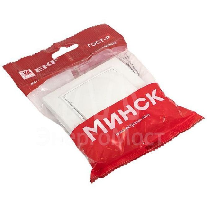 Выключатель 1-кл. СП Минск 10А IP20 бел. Basic EKF ERV10-021-10