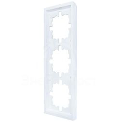 Рамка 3-мест. горизонт. ZIMA бел. LEZARD 704-0200-148