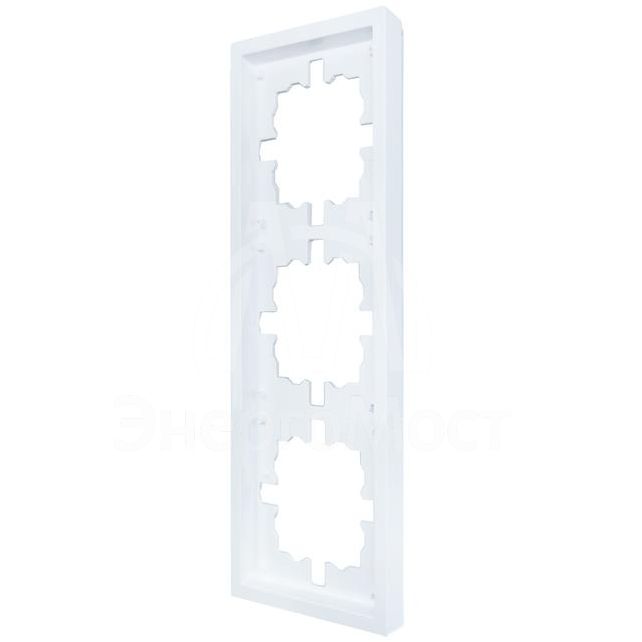 Рамка 3-мест. горизонт. ZIMA бел. LEZARD 704-0200-148