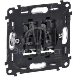 Механизм выключателя 2-кл. СП Valena In&#039;matic 10А IP20 250В безвинт. зажимы сер. Leg 752005