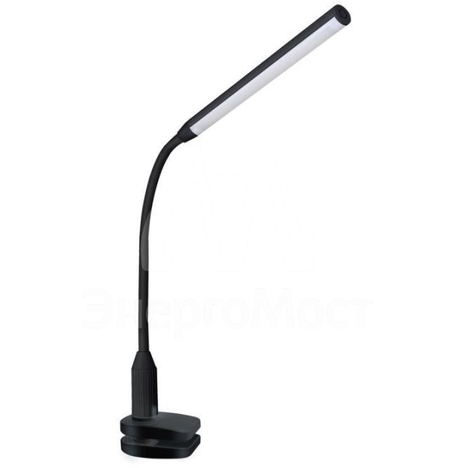 Светильник KD-793 С02 настол. зажим-струбцина 6Вт 230В 4000К сенсор. вкл. 4 уровня яркости черн. Camelion 12491