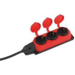 Удлинитель силовой UK-3e-3x1.5-20m-IP44(KG) с заземлением 3 розетки каучук 20м КГ 3х1.5кв.мм IP44 Эра Б0057581