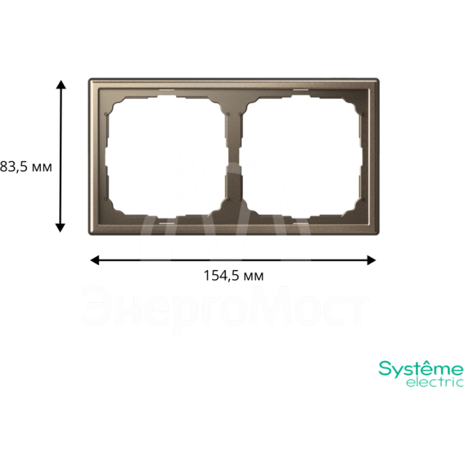 Рамка 2-м ArtGallery универс. мокко SE GAL000602