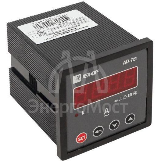 Амперметр цифровой AD-721 1ф на панель 72х72 EKF ad-721