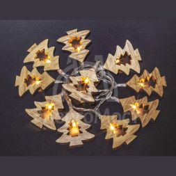 Гирлянда 14 046 NGF-D008-10WW-2AA-деревянные елочки Navigator 14046