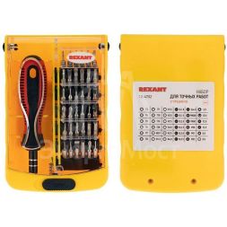 Набор отверток для точечных работ (37 предметов) REXANT 12-4702