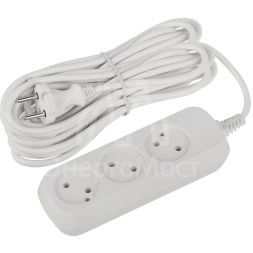 Удлинитель электрический UDL-10-3100 Greenline 3 розетки без заземления 10м ПВС 2х1кв.мм Эра Б0065024