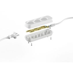 Удлинитель электрический UDL-10-3100 Greenline 3 розетки без заземления 10м ПВС 2х1кв.мм Эра Б0065024