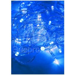 Гирлянда светодиодная 120LED син. прозр. провод 12.8м (11.3+1.5) 8 режимов мигания IP20 син. Космос KOC_GIR120LED_B