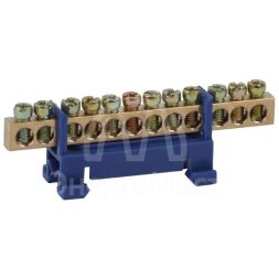 Шина N &amp;quot;ноль&amp;quot; в изоляторе типа стойка ШНИ 6х9-12-Д син. NO-222-78-1 ЭРА Б0044126