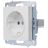 Розетка 1-м СП Vesna с заземл. защ. шторки ПБТ механизм бел. LEZARD 742-0288-124B