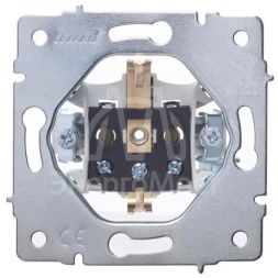 Розетка 1-м СП Vesna с заземл. защ. шторки ПБТ механизм бел. LEZARD 742-0288-124B