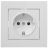 Розетка 1-м СП Vesna с заземл. защ. шторки ПБТ механизм бел. LEZARD 742-0288-124B