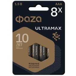 Элемент питания алкалиновый AAA/LR03 1.5В ULTRAMAX BL-8 (уп.8шт) ФАZА 5064683