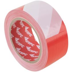 Лента сигнальная 50ммх200м красн./бел. КУРС 11856
