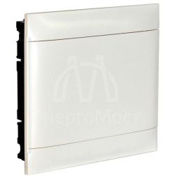 Щиток пластиковый встраиваемый Practibox S 2х18 бел. дверь Leg 137547