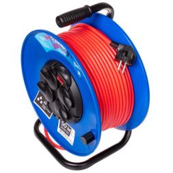 Удлинитель на катушке 4х50м с заземл. 16А IP44 ПВС 3х1.5 Космос YKKsm50m-4g-Z(16A)IP