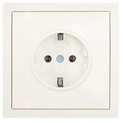 Розетка 1-мест. с/з ПБТ СП ZIMA IP20 16А безвинт. зажим слон. кость LEZARD 704-9088-122BQC