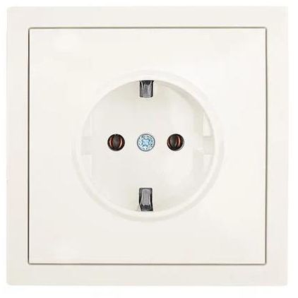 Розетка 1-мест. с/з ПБТ СП ZIMA IP20 16А безвинт. зажим слон. кость LEZARD 704-9088-122BQC
