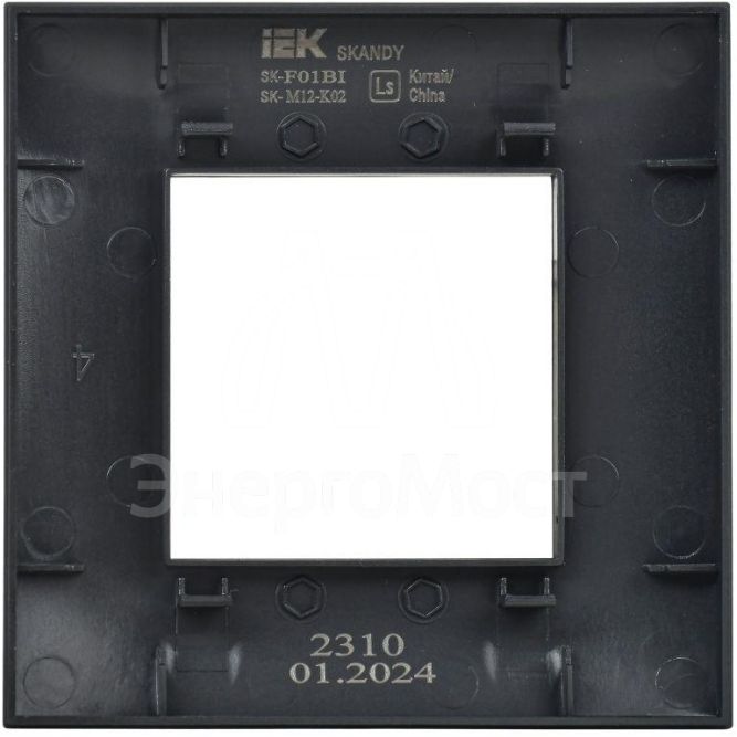 Рамка 1-м SKANDY SK-F01Bl черн. IEK SK-M12-K02