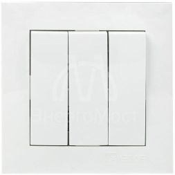 Выключатель 3-кл. СП Валенсия 10А IP20 бел. PROxima EKF EWV10-024-10