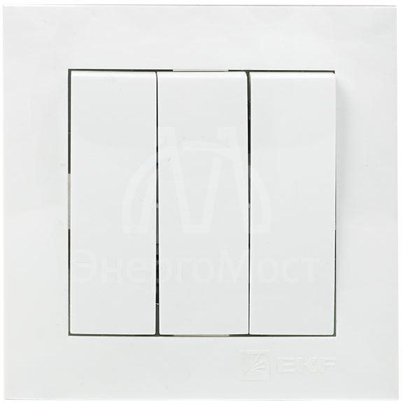 Выключатель 3-кл. СП Валенсия 10А IP20 бел. PROxima EKF EWV10-024-10
