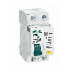 Выключатель автоматический дифференциального тока 2п C 20А 30мА тип AC 4.5кА ДИФ-103NEW Sche 16053DEK