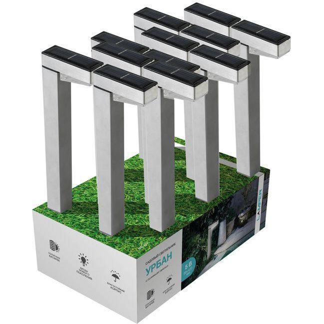 Светильник светодиодный Урбан садовый с солнечн. панелью и аккумулятором Lamper 602-272