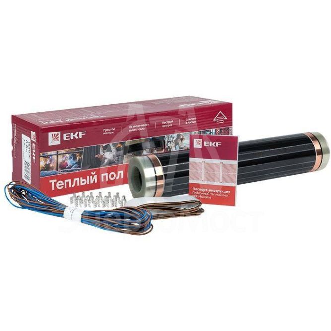 Комплект &amp;quot;Теплый пол&amp;quot; (пленка) 1540Вт 7кв.м шир. 0.5м инфракрасный EKF Ik-220-1540/0.5-7