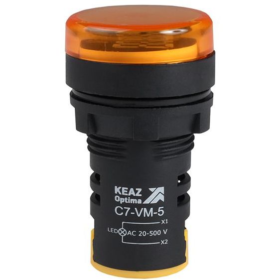 Индикатор напряжения OptiSignal Compact D22 С7-VM-5 желт. 20-500В AC AD22VM КЭАЗ 362190
