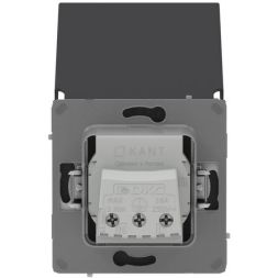 Розетка силовая KANT IP44 2P+E защ. шторки с крышкой черн. уголь DKC 7012013