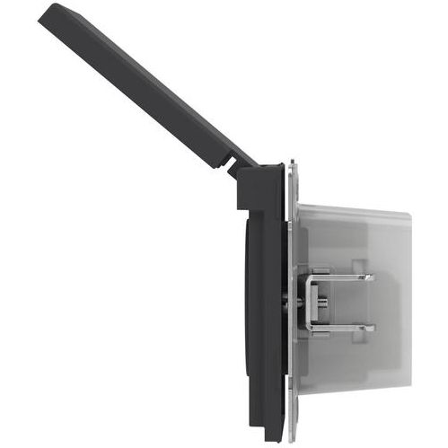 Розетка силовая KANT IP44 2P+E защ. шторки с крышкой черн. уголь DKC 7012013