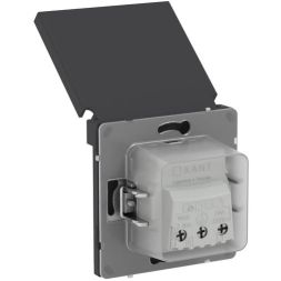 Розетка силовая KANT IP44 2P+E защ. шторки с крышкой черн. уголь DKC 7012013