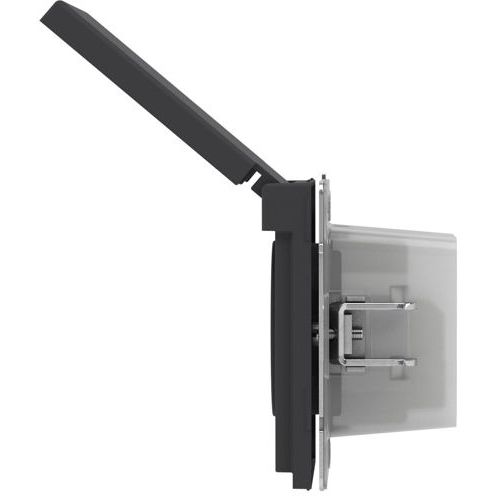 Розетка силовая KANT IP44 2P+E защ. шторки с крышкой черн. уголь DKC 7012013