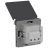 Розетка силовая KANT IP44 2P+E защ. шторки с крышкой черн. уголь DKC 7012013
