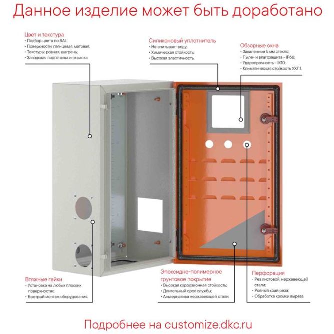Корпус навесной ST 800х600х250мм IP66 с монтажн. платой без фланца DKC R5ST0869-F