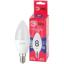 Лампа светодиодная RED LINE LED B35-8W-865-E14 R 8Вт B35 свеча 6500К нейтр. бел. E14 Эра Б0045341