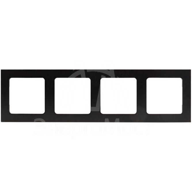 Рамка 4-м Стокгольм металл. черн. PROxima EKF EZM-G-305-10