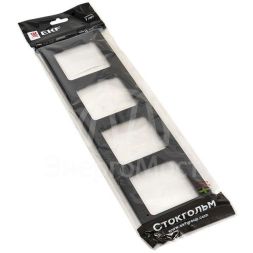 Рамка 4-м Стокгольм металл. черн. PROxima EKF EZM-G-305-10